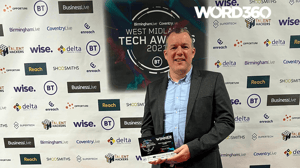 Word360 winning award for Tech Collaboration at West Midlands Tech Awards