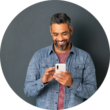 Interpreter smiles as he uses Wordskii app with ease Interpreter smiles as he uses Wordskii app with ease