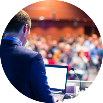 An NHS speaker addresses the audience at a London Procurement Partnership conference