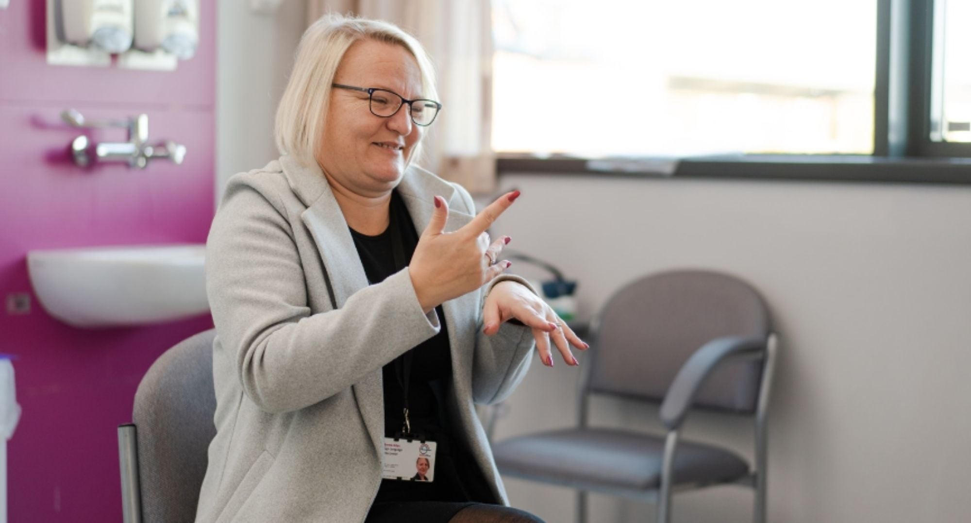 A British sign language video recording